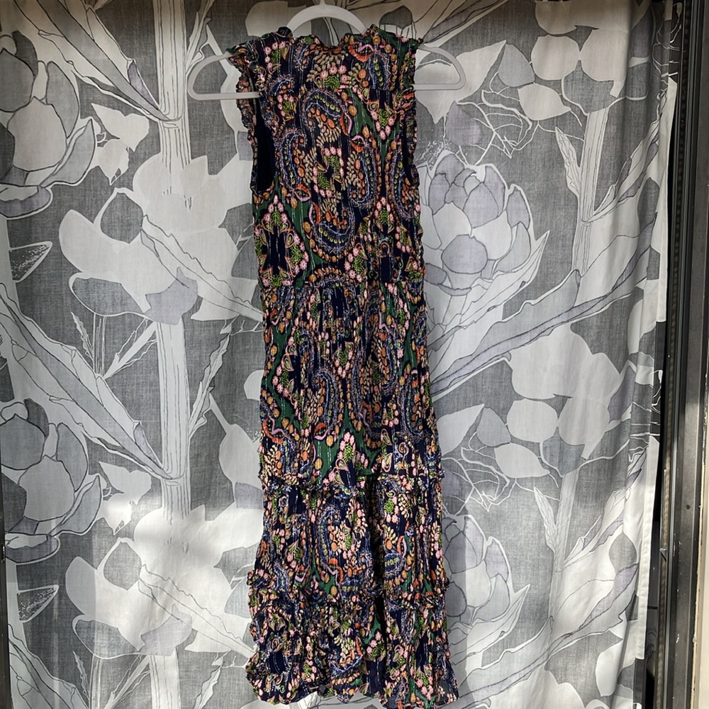 EUC Anthropologie dress multicolor floral paisley dress size 4 - Picture 6 of 6